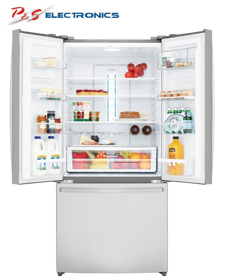 Westinghouse WHE5200SA D 520L French Door Fridge open doors high