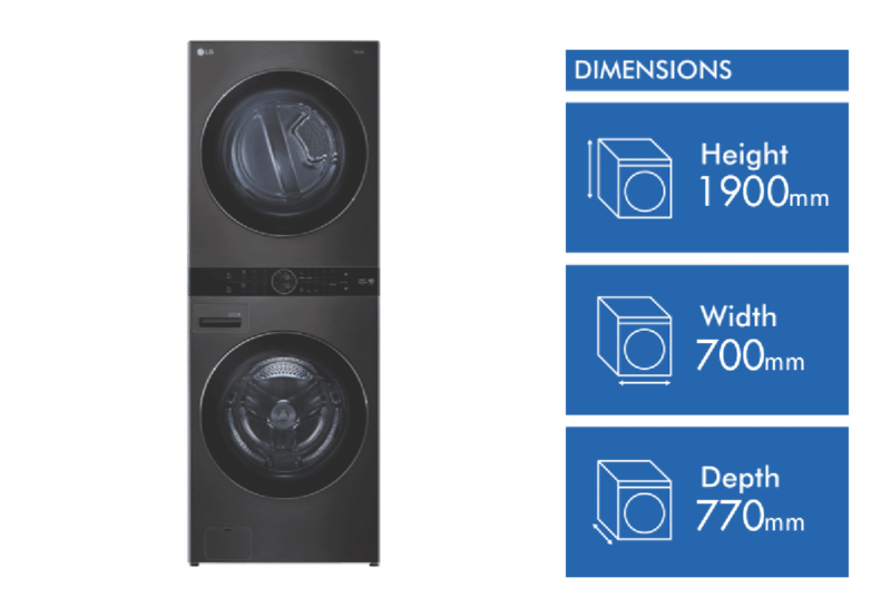 LG WashTower 17kg-10kg Combo Washer Dryer-WWT-1710B, Factory second 2nd