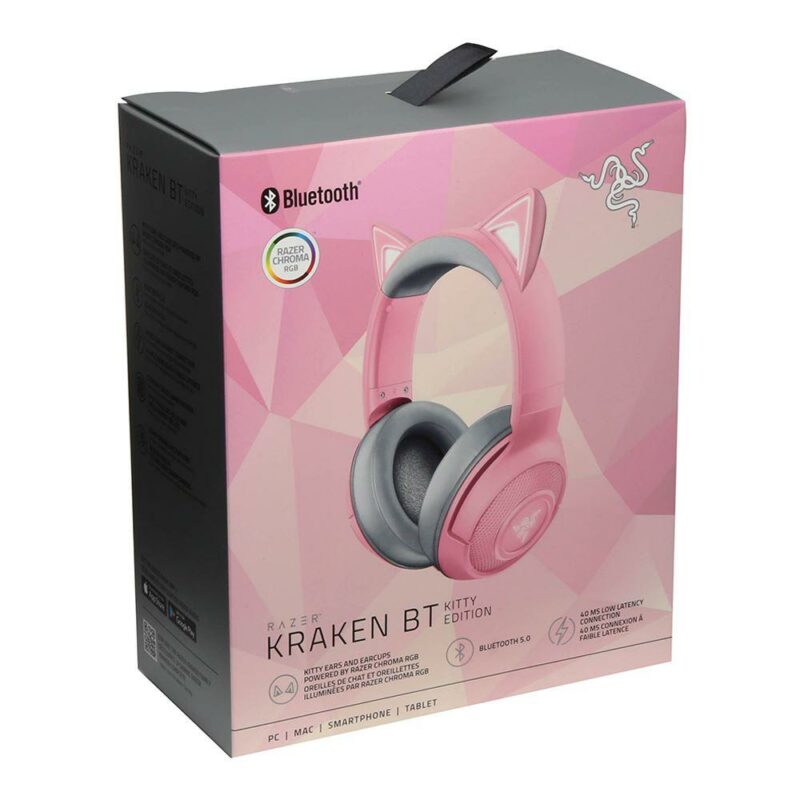 Brand NEW Razer Kraken Bluetooth BT Kitty Edition Headset Quartz/Pink headphone