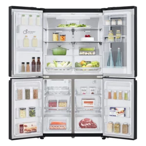 LG 637L French Door Fridge InstaView with Ice and Water Dispenser - Black Matte GF-V706MBLC