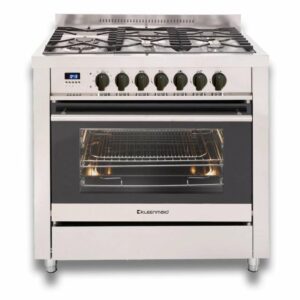 Kleenmaid Stainless Steel Dual Freestanding Fan Forced Oven/Gas Stovetop 90cm_OFS9021