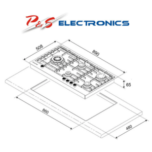 Kleenmaid 90cm Gas Cooktop GCT9030 - Carton Damaged