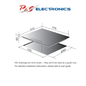 ILVE 77CM NATURAL GAS COOKTOP ILBV775, NEW