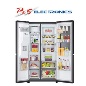 LG 635L InstaView SxS Refrigerator - GS-V600MBLC - FACTORY SECOND