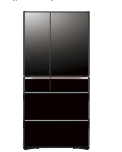 Hitachi 735L Multi Drawer French Door Fridge, Black Glass. RZX740RAXK_Factory Seconds