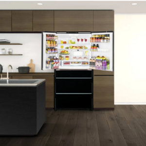 Hitachi 735L Multi Drawer French Door Fridge, Black Glass. RZX740RAXK_Factory Seconds