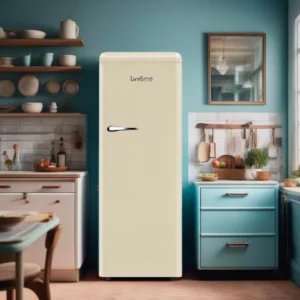 Linarie 328L Single Door Retro Larder Fridge Cream_LK335LCREAM, Carton Damaged