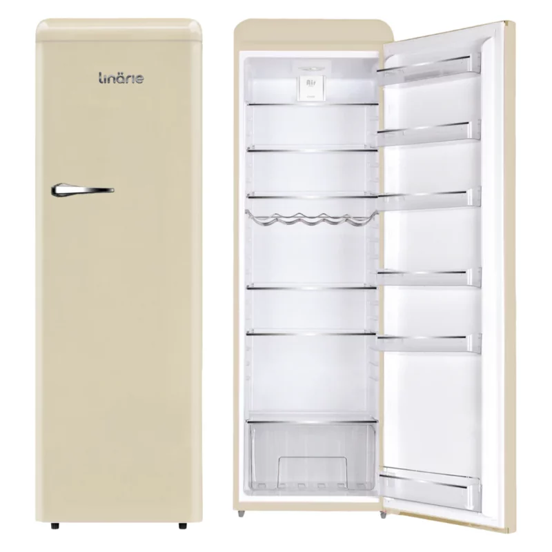 Linarie 328L Single Door Retro Larder Fridge Cream_LK335LCREAM, Carton Damaged