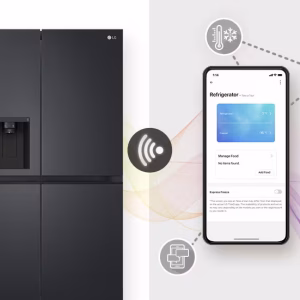 LG 635L Side By Side Refrigerator - GS-D600MBLC - Carton Damaged