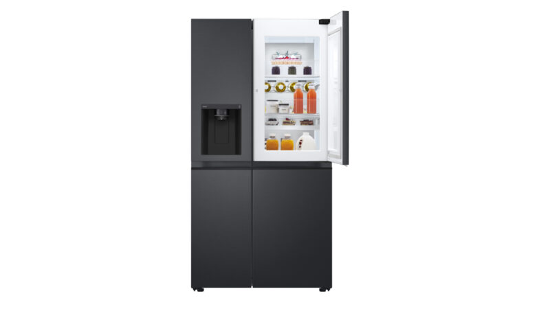 LG 635L Side By Side Refrigerator - GS-D600MBLC - Carton Damaged