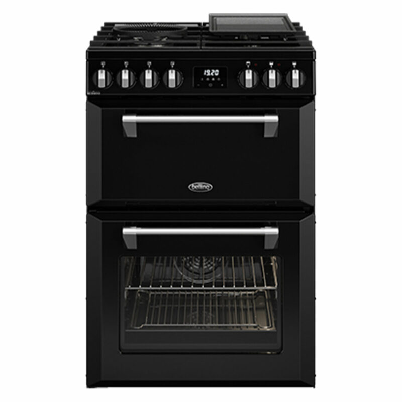Belling Mini Richmond 60cm Dual Fuel Range Cooker Black BMR60DODFB - Carton Damaged