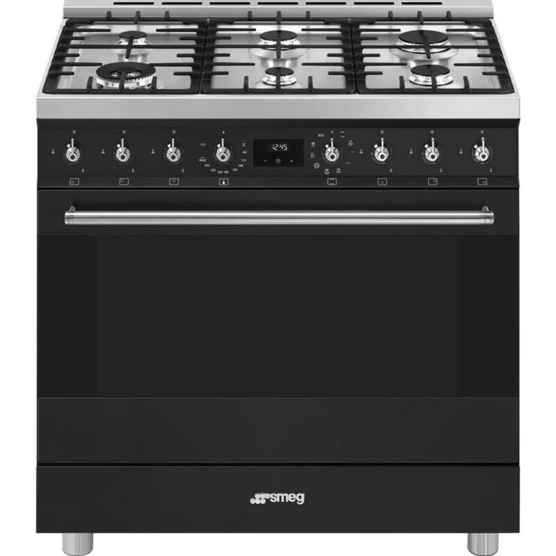 Smeg 900mm Classic Freestanding Pyrolytic Cooker - Matte Black_CSP9GMMBA2