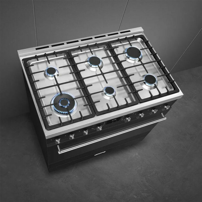 Smeg 900mm Classic Freestanding Pyrolytic Cooker - Matte Black_CSP9GMMBA2
