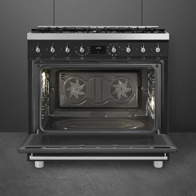 Smeg 900mm Classic Freestanding Pyrolytic Cooker - Matte Black_CSP9GMMBA2