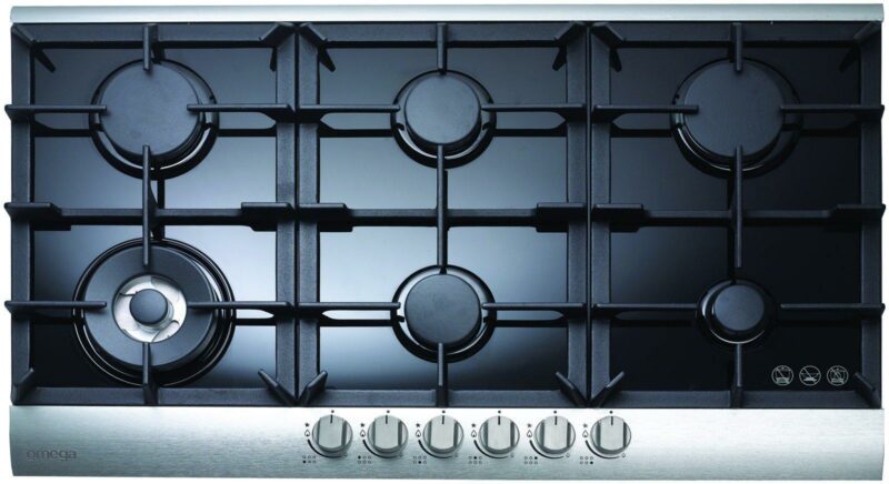 Omega 90cm Natural Gas Cooktop_OGG96A Carton Damaged