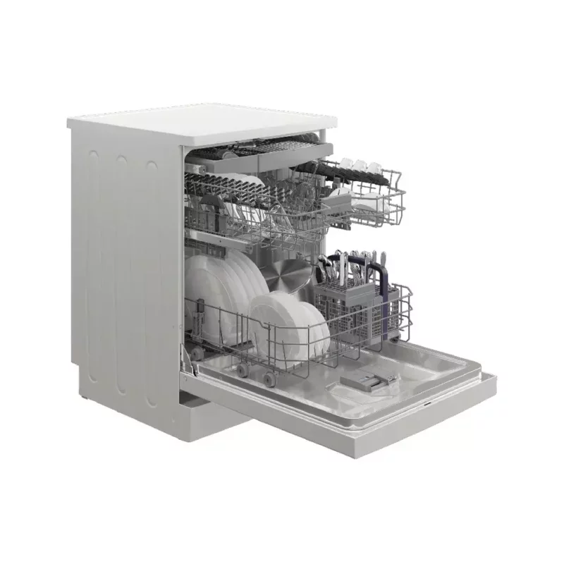 Beko 60 cm 16 Place Setting Freestanding Dishwasher White BDFB1630W Carton Damaged