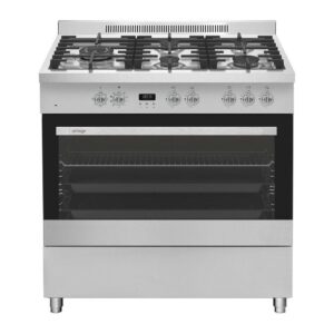 Omega 90cm 129L Dual Fuel Freestanding Oven/Stove OF995FXCOM - Carton Damaged