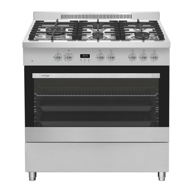 Omega 90cm 129L Dual Fuel Freestanding Oven/Stove OF995FXCOM - Carton Damaged