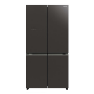 Hitachi RWB640VT0GMG 638L Glass Mauve Grey French Door Refrigerator - Factory Seconds
