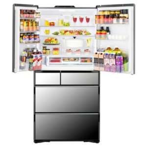Hitachi RZX740RAX 735L Multi Drawer French Door Fridge Mirror Glass - Carton Damaged