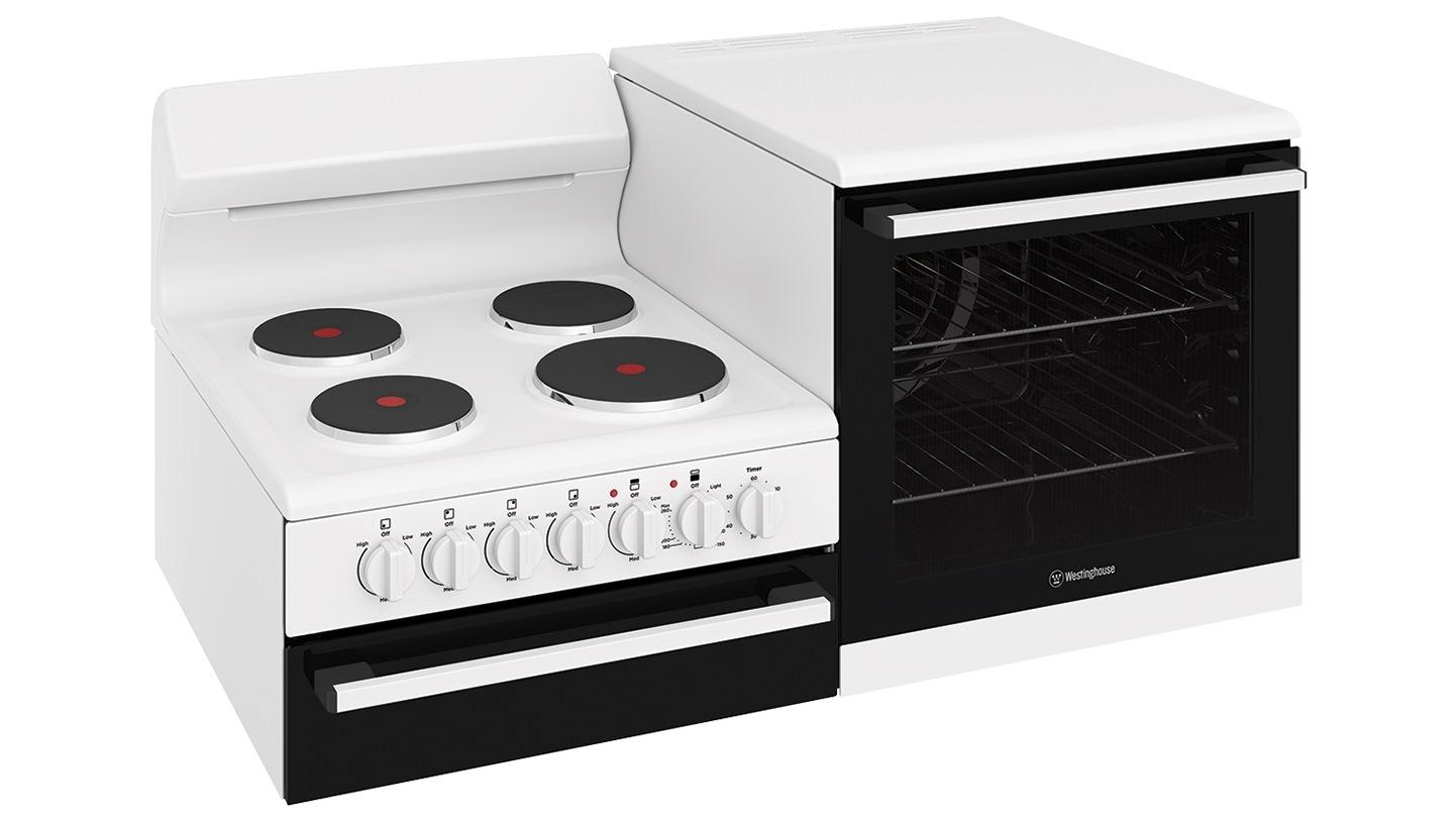 Westinghouse 110cm Freestanding Elevated Electric Cooker WDE132WC-L - Factory Seconds