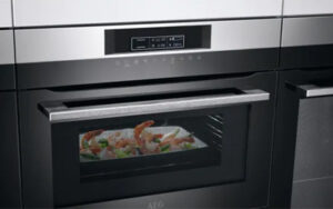 AEG 45cm Compact Built-In Combi-Microwave Oven - Stainless Steel KMK761000M