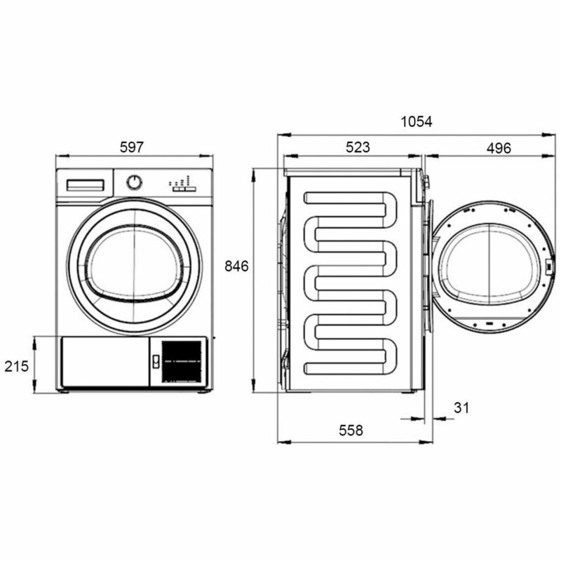 Beko 7kg Heat Pump Dryer BDP710W - Carton Damage