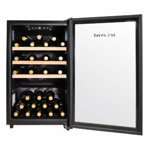 LeCavist 63 Bottle Wine Fridge Single Zone Steel LKCV63N - Carton Damage