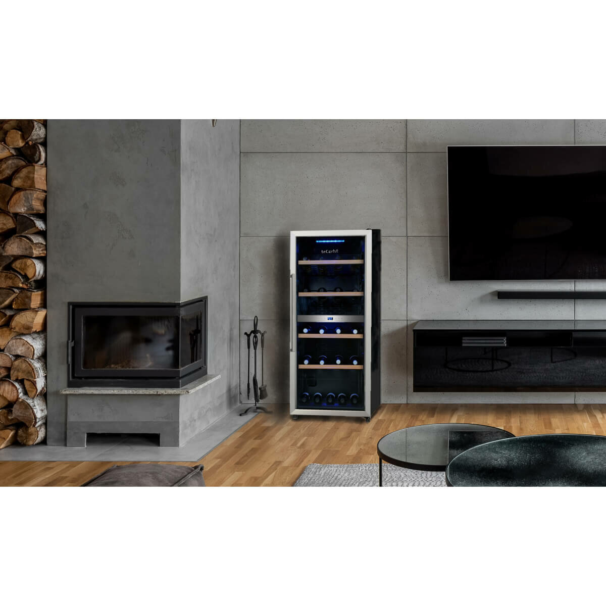 LeCavist 105 Bottle Dual Zone Wine Fridge Stainless Steel LKS105VX2Z - Carton Damage