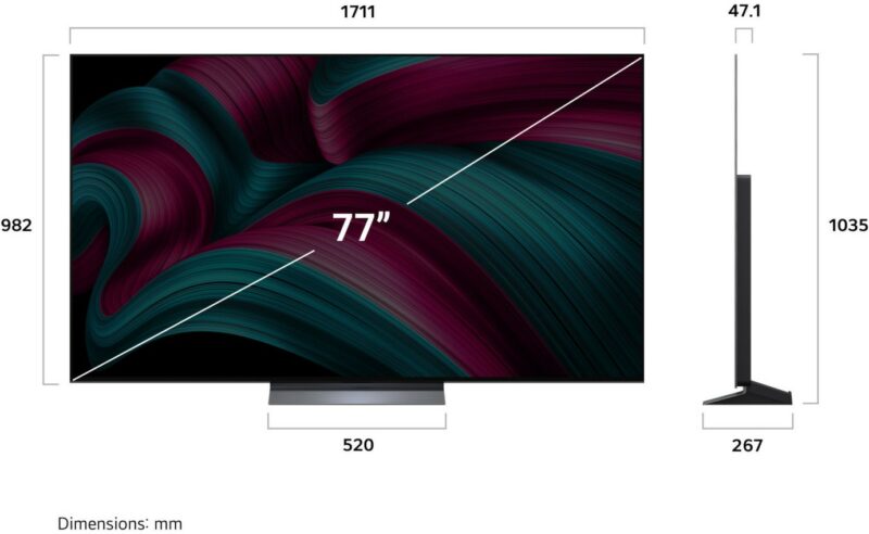 LG OLED77C5PSA 77-inch OLED EVO C5 AI UHD 4K Smart TV
