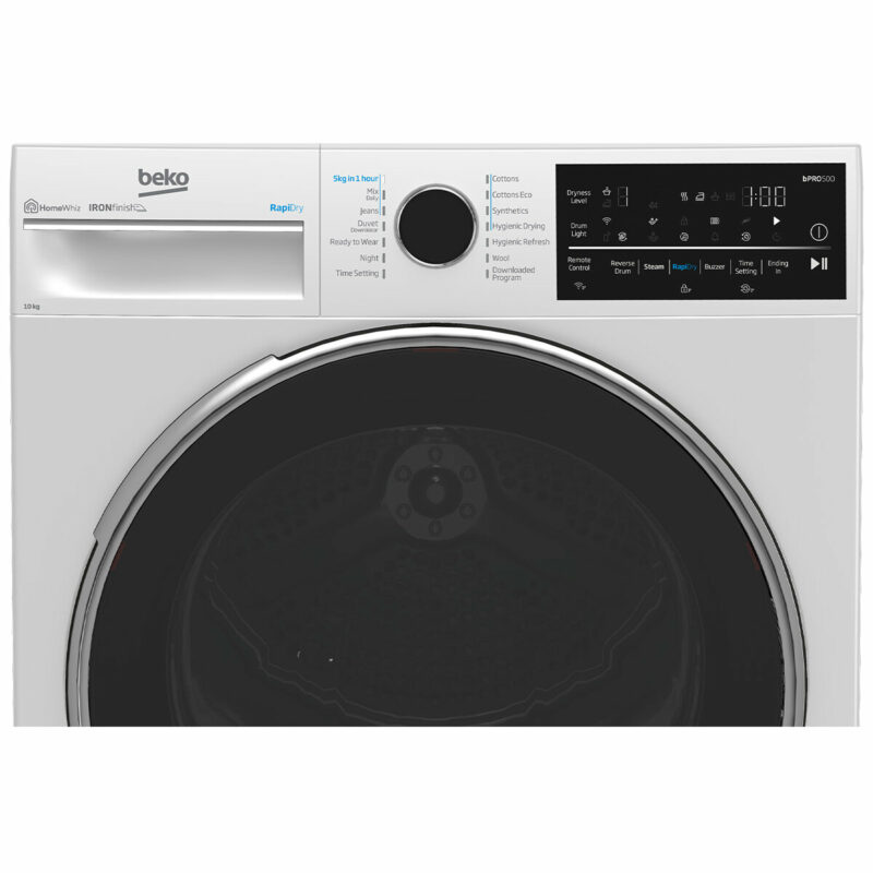 Beko 10kg Hybrid Heat Pump Dryer with Steam BDPB104HW - Carton Damage