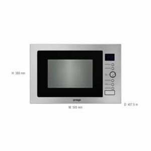 Omega 34L 1000W Fully Integrated Built-In Microwave with Grill OMW34X - Carton Damaged