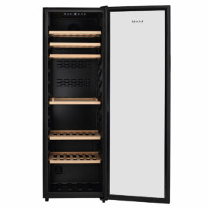 LeCavist 168 Bottle Single Zone Wine Cabinet Black LEK168PV Carton Damage
