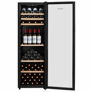 LeCavist 168 Bottle Single Zone Wine Cabinet Black LEK168PV Carton Damage