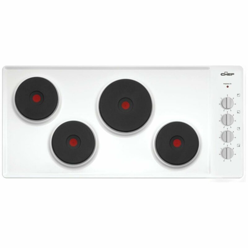 Chef 90cm Electric Solid Cooktop CHS942WB- Factory Seconds