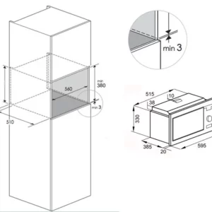 Kleenmaid 28L Built In Microwave Grill Oven MWG4511 - Carton Damage
