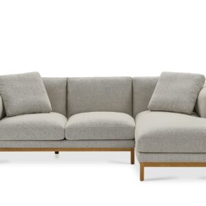 Owen Chaise Sectional Sofa (Twill) Pearl Beige, Carton damaged