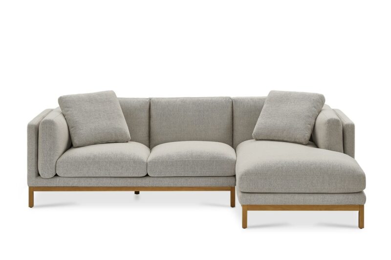 Owen Chaise Sectional Sofa (Twill) Pearl Beige, Carton damaged