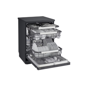 LG 15 Place Setting Steam QuadWash Freestanding Dishwasher - Matte Black XD2A25MB - Carton Damaged