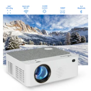 Alliums 4K Projector with Wi-Fi & Bluetooth, AP-020