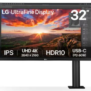 LG 31.5" UltraFine™ UHD 4K Ergo IPS Monitor with USB Type-C™ 32UN880K-B