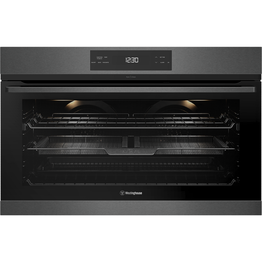 Westinghouse 90cm Dark Stainless Steel Pyrolytic Electric Built-In Oven WVEP917DSC - Carton Damaged