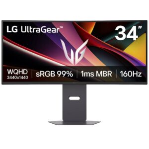 LG 34G600A-B UltraGear™ 34-inch 160Hz WQHD Curved Gaming Monitor - Carton Damaged