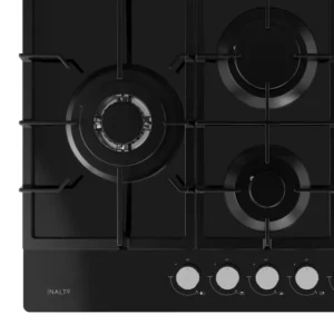 Inalto ICGG755W 75cm Black Gas on Glass Cooktop ICGG755W - Carton Damaged