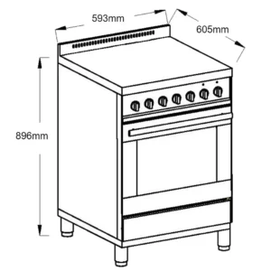 Beko 60cm Electric White Freestanding Oven BFC60VMW1 - Carton Damaged