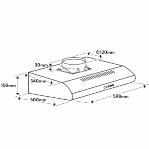 Omega 60cm Stainless Steel Fixed Rangehood ORF60XL - Carton Damaged